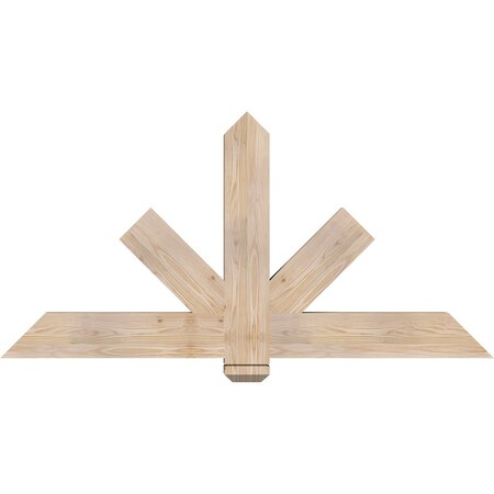 Ekena Millwork Kennewick Smooth Timber Gable Bracket, Douglas Fir, 60"W x 30"H x 3 1/2"D x 5 1/2"F, 12/12 Pitch GBW060X30X0406KEN00SDF